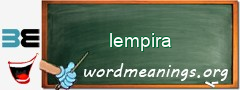 WordMeaning blackboard for lempira